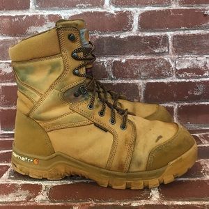 Carhartt Mens 8” Wheat Waterproof Insulated Boots